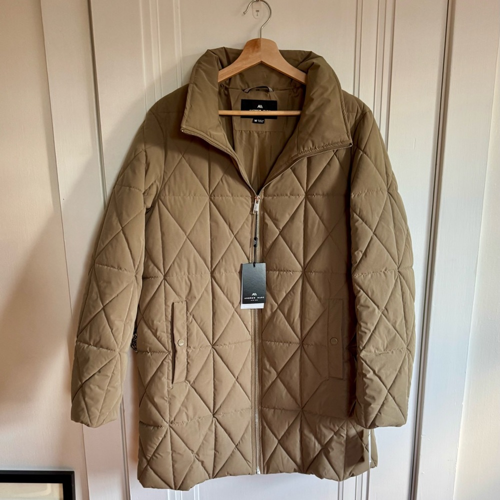 Andrew Marc Quilted Tan/Brown Puffer Jacket